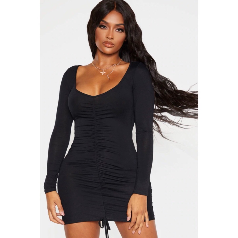 Black Long Sleeve PLT Dress